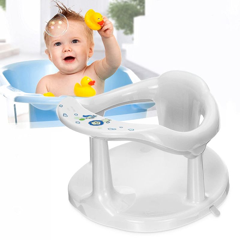 Photo 1 of Baby Bathtub Seat, 6-18 Months with Backrest Support and Suction Cups