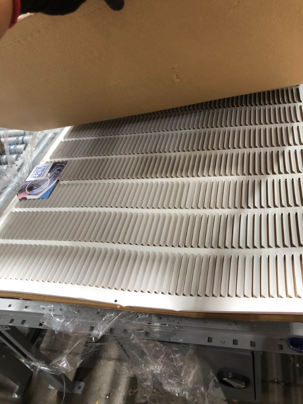 Photo 2 of 32" x 28" Return Air Grille - Sidewall and Ceiling - HVAC Vent Duct Cover Diffuser - [White] [Outer Dimensions: 33.75W x 29.75"h]