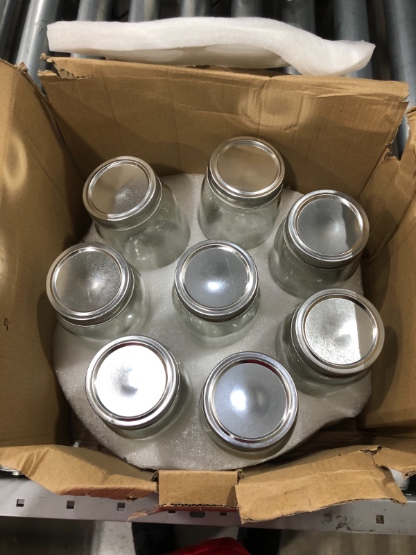 Photo 2 of 15Pack Canning Jars Starter Supplies Kit Set: 8 of 16oz Mason Jar with Lids Regular Mouth, Jar Lifter Funnel Stainless Steel Steam Pot Rack Tongs Bubble Popper Wrench Bulk Tools for Canner Beginner
