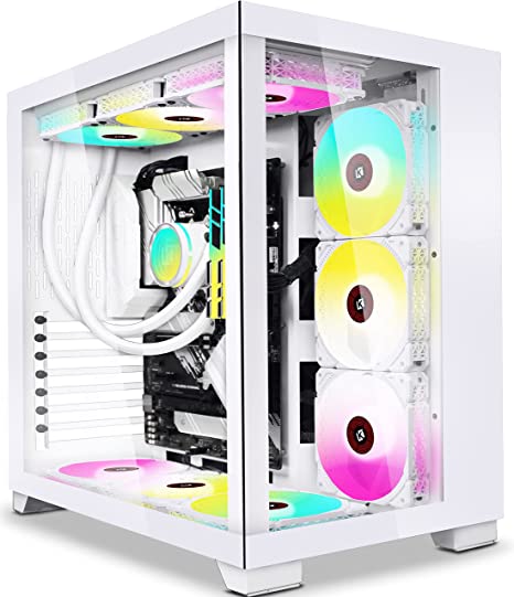 Photo 1 of KEDIERS PC Case - ATX Tower Tempered Glass Gaming Computer Case with 9 ARGB Fans,C590
