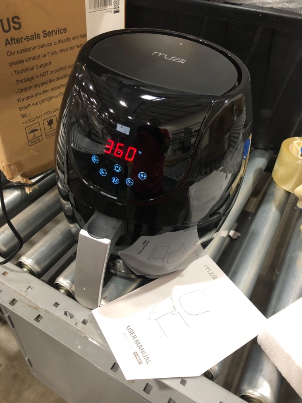 Photo 2 of Air Fryer, 4.8QT Airfryer 1400W Electric Hot Oven Oilless Cooker with LCD Touch Screen, 7 Presets, Timer/Temperature Adjustable, Nonstick Basket Easy Clean, BPA-Free,Black
