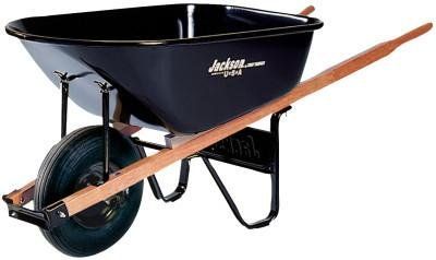 Photo 1 of 6 Cubic Feet Steel Tray Contractor Wheelbarrow