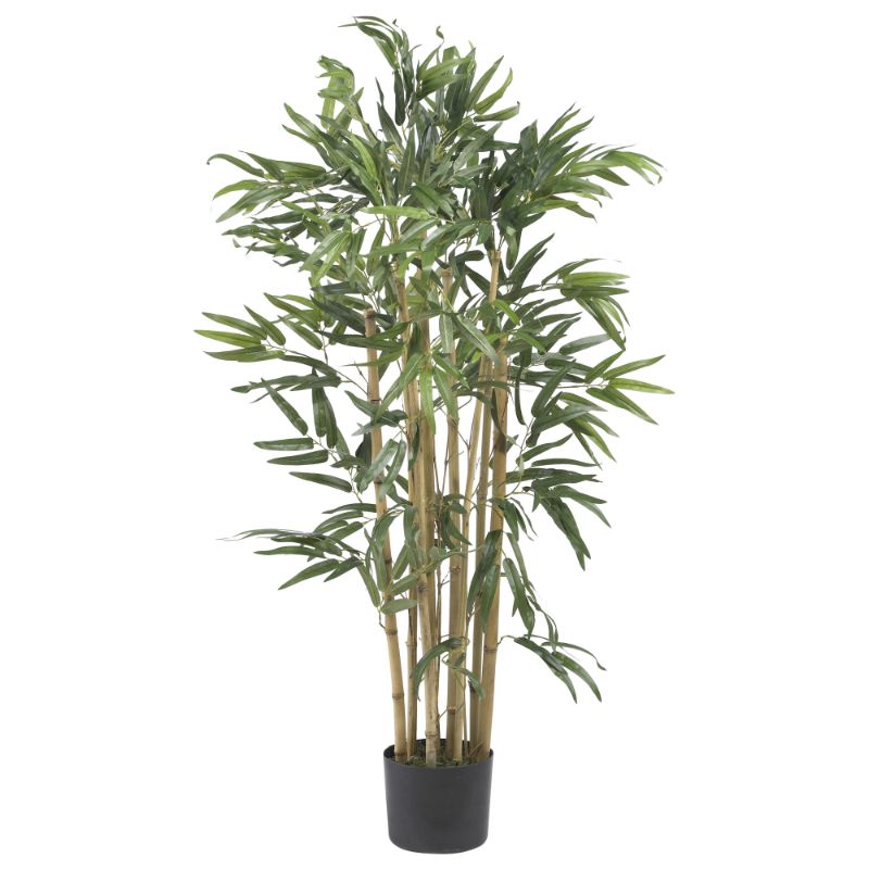 Photo 1 of 36" Artificial Bambusa Bamboo Tree in Pot Black - Nearly Natural

