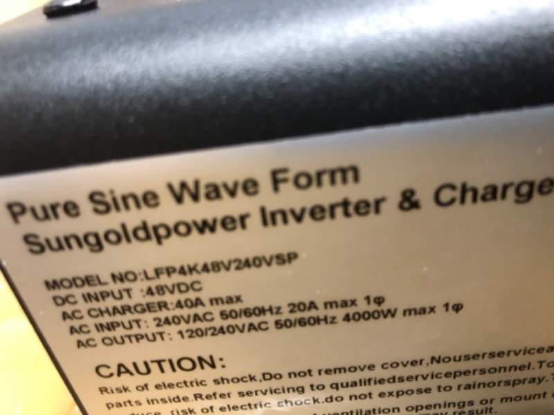 Photo 1 of 4000W Peak12000W 48V Pure Sine Wave Inverter Charger Split Phase 240V Input 120V 240V Output Low Frequency Solar Power Inverter Converter with LCD Display Manufactured by SunGoldPowerCo.,Ltd

