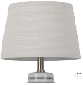 Photo 1 of 2 pack - Linen Overlay Modified Drum Lamp Shade Ivory - Threshold™

