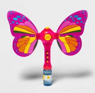 Photo 1 of 3 pack - Light up Butterfly Bubble Wand - Sun Squad
