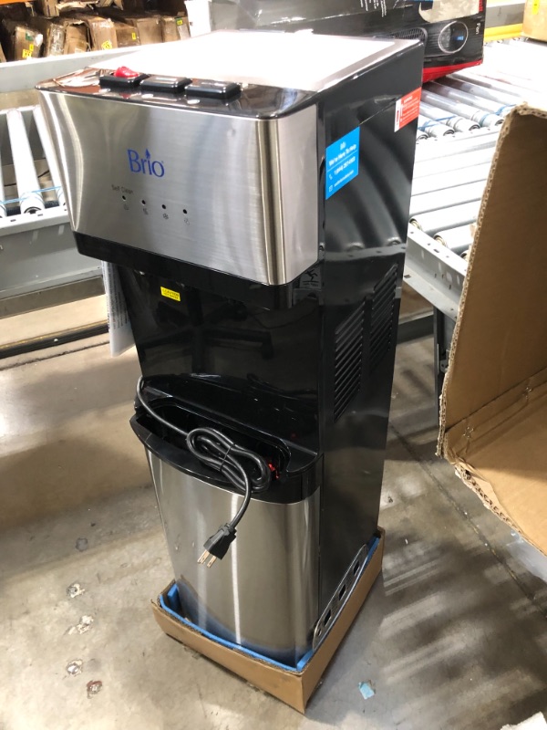 Photo 3 of ***PARTS ONLY*** Brio 500 Series Self Cleaning Bottom Loading 3-5 Gallon Capacity Tri-Temperature Water Cooler Dispenser with Hot Water Up To 198 Degrees, Cold Water Down To 39 Degrees and Room Temperature Water
