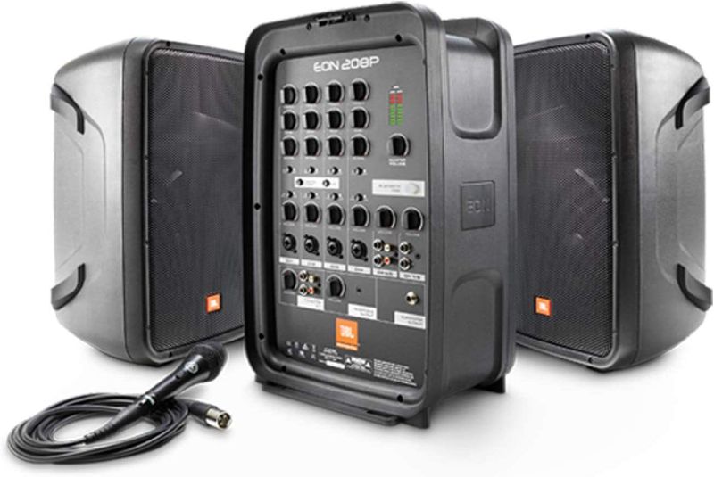 Photo 1 of JBL Professional EON208P Portable All-in-One 2-way PA System with 8-Channel Mixer and Bluetooth
