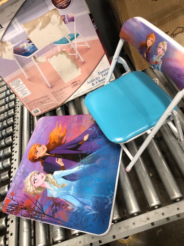 Photo 2 of Disney Frozen Activity Table & Chair Set for Toddlers 24-48M, Includes 1 Table & 1 Chair - Sturdy Metal Construction, Table: 20"L X 20"W X 16.4"H, Cha
