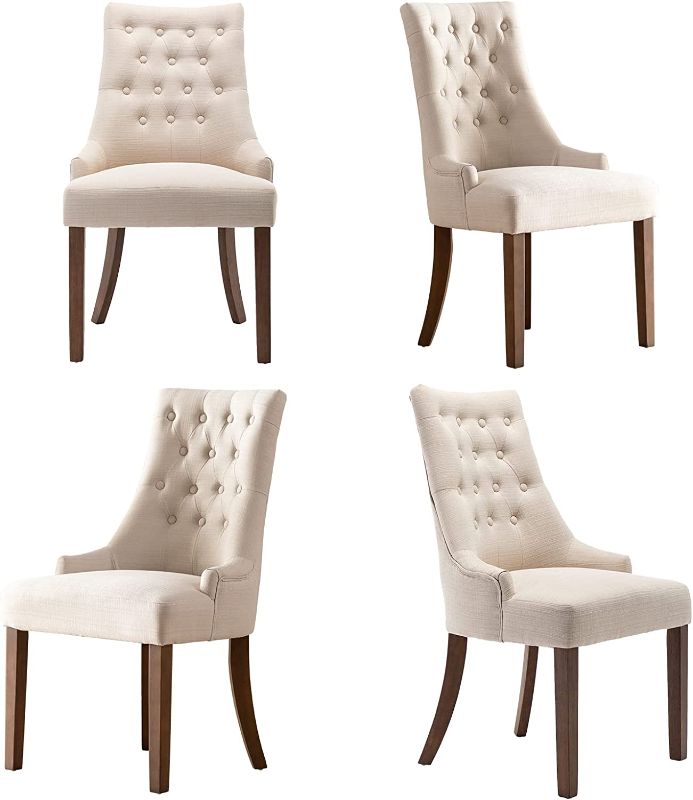 Photo 1 of 
COLAMY Wingback Upholstered Dining Chairs Set of 2