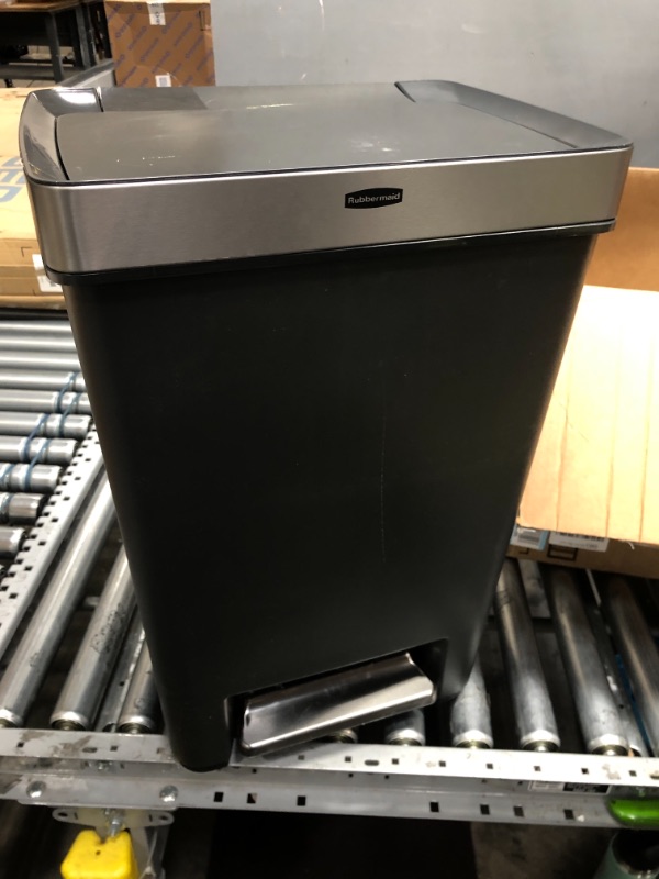 Photo 2 of 12.4G Rubbermaid Premier Series III Step-On Trash Can
