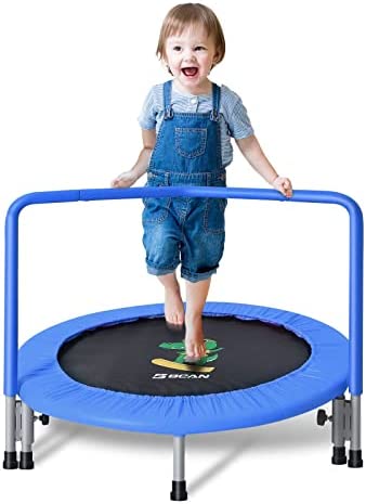 Photo 1 of BCAN 36'' Mini Folding Ages 2 to 5 Toddler Trampoline with Handle for Kids