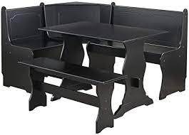 Photo 1 of ***NOT COMPLETE***BOX 2 OF 2***
Target Marketing Systems Traditional Style 3 Piece Nook Corner Dining Set, Seats 6, Black