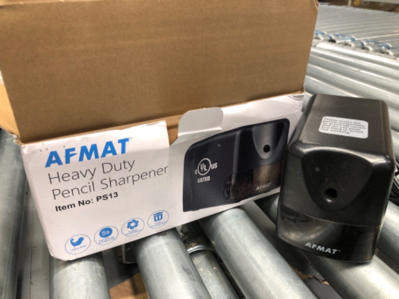 Photo 1 of AFMAT Electric Pencil Sharpener Heavy Duty, Classroom Pencil Sharpener for 6.5-8mm No.2/Colored Pencils, UL Listed Professional Pencil Sharpener w/Stronger Helical Blade, Best School Pencil Sharpener