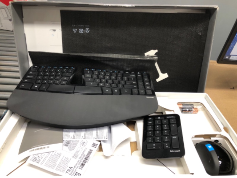 Photo 1 of Microsoft Sculpt Ergonomic Desktop Keyboard And Mouse - Wireless - BlueTrack Enabled - 7 Button Mouse - 4-Direction Scroll Wheel - 104-key Design