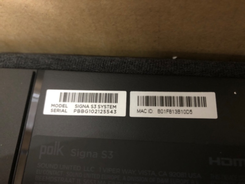 Photo 1 of Polk Audio Signa S3 Ultra-Slim TV Sound Bar and Wireless Subwoofer with Built-in Chromecast | Compatible with 8K, 4K & HD TVs | Wi-Fi, Bluetooth | Works with Google Assistant
