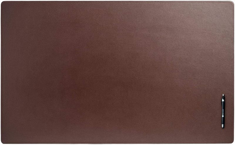 Photo 1 of Chocolate Brown Leather 38 x 24 Desk Mat without Rails