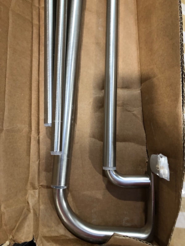 Photo 3 of 1005893-782-REM 0.75 in. Twilight Double Curtain Rod Set 88 to 144 in. - Matte Nickel (missing hardware)