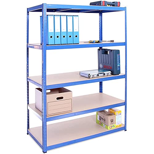 Photo 1 of 180cm X 120cm X 60cm, Blue 5 Tier (175KG per Shelf), 875KG Capacity Extra Deep Garage Shed Racking Storage Shelving Unit180cm X 120cm X 60cm, Blue 5 Tier (175KG per Shelf), 875KG Capacity Extra Deep Garage Shed Racking Storage Shelving Unit