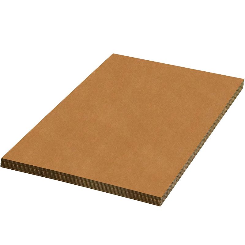 Photo 1 of Corrugated Cardboard Sheets, 20" x 16", Kraft (Pack of 50)