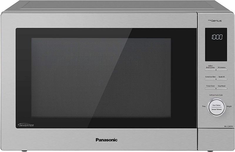 Photo 1 of **Parts Only Non Functional**Panasonic NN-CD87KS Home Chef 4-in-1 Microwave Oven with Air Fryer, Convection Bake, FlashXpress Broiler, Inverter, 1000 Watt, Stainless Steel, 1.2 Cu.Ft, cft
