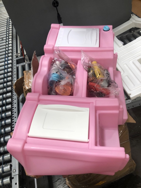 Photo 4 of Step2 Fun with Friends Kitchen Set for Kids – Includes Toy Kitchen Accessories, Interactive Features for Pretend Play – Indoor/Outdoor Toddler Playset – Dimensions: 40.88" H x 35.75" W x 12.5" D
