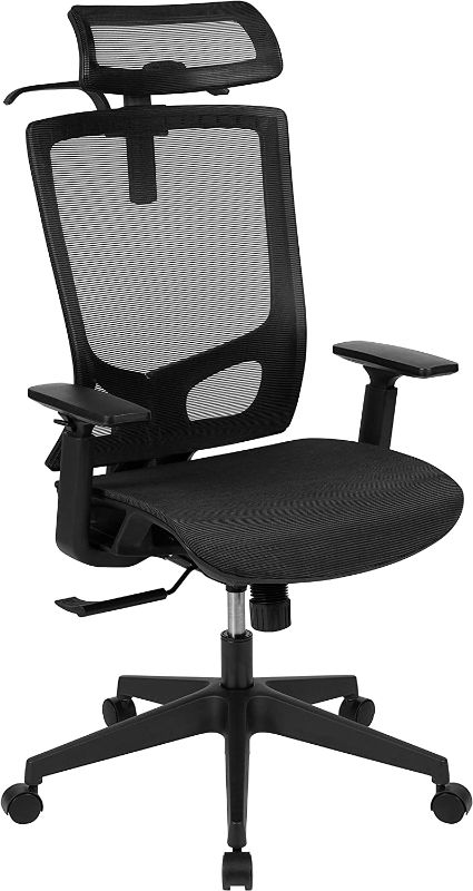 Photo 1 of Flash Furniture Ergonomic Mesh Office Chair with Synchro-Tilt, Pivot Adjustable Headrest, Lumbar Support, Coat Hanger & Adjustable Arms-Gray/Black
