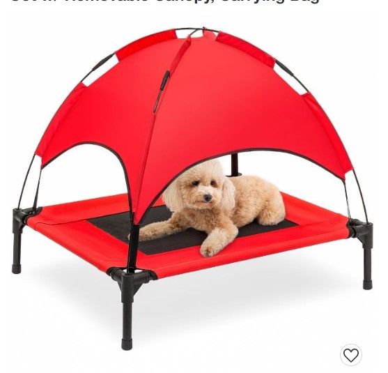 Photo 1 of ***PARTS ONLY*** Best Choice Products 30in Elevated Cooling Dog Bed, Outdoor Raised Mesh Pet Cot w/ Removable Canopy, Carrying Bag