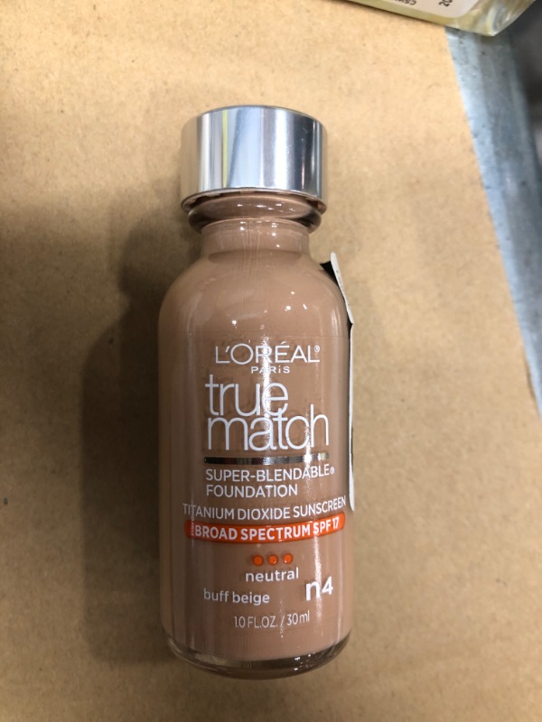 Photo 2 of L'Oreal Paris Makeup True Match Super-Blendable Liquid Foundation, Fresh Beige W4.5, 1 Fl Oz,1 Count
