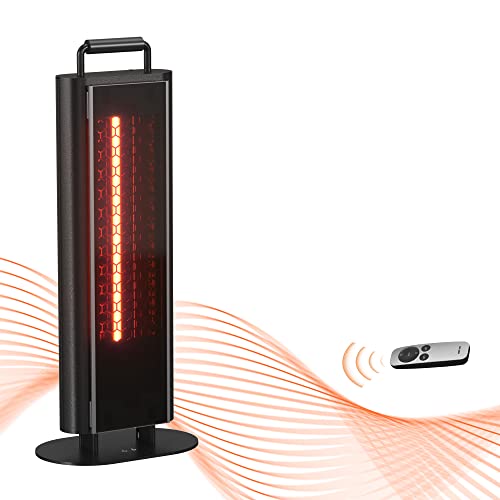 Photo 1 of **does not turn on** EAST OAK 1500W Patio Heater Table Side Portable Electric Heater with Double-Sided Heating & 3 Heating Levels IP65 Waterproof Outdoor Heater with Rem
