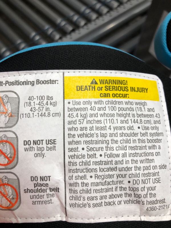 Photo 3 of Cosco Topside Backless Booster Car Seat, Turquoise