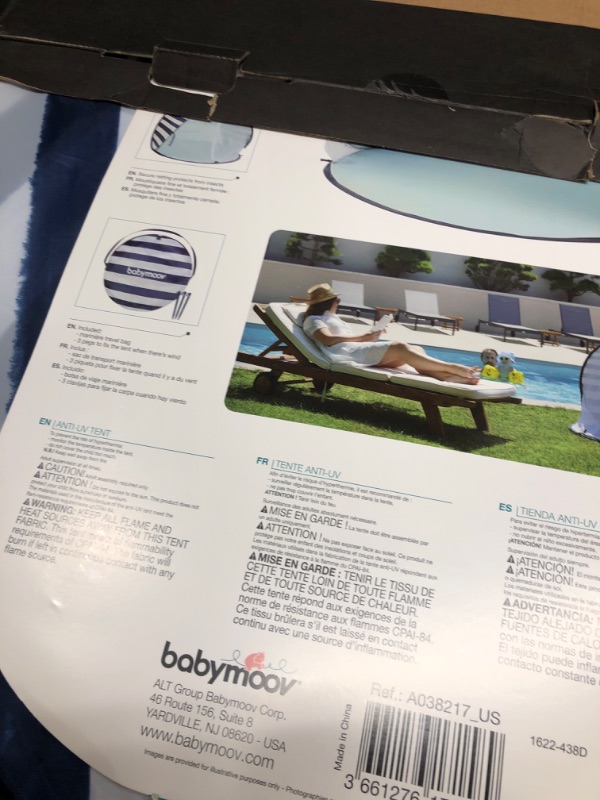 Photo 2 of Babymoov Anti-UV Sun Tent in Navy-White at Nordstrom
