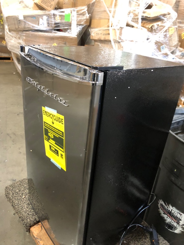 Photo 4 of ***PARTS ONLY*** Frigidaire EFR321-AMZ 3.3 cu ft Stainless Steel Mini Fridge, Perfect for Home or The Office, Platinum Series
