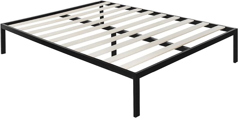 Photo 1 of **INCOMPLETE, MISSING PARTS**
ZINUS Korey Metal Platform Bed Frame with Upholstered Headboard / Wood Slat Support / No Box Spring / Easy Assembly, Queen
