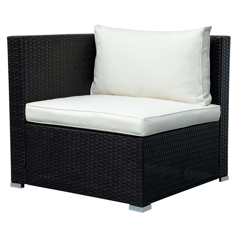 Photo 1 of **INCOMPLETE, BOX 1 OF 4 ONLY***
UBesGoo 8-Piece, Outdoor Patio Wicker Corner Sofa with Cushions
