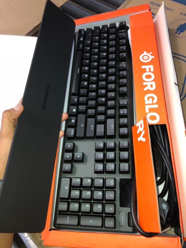 Photo 2 of SteelSeries Apex Pro Mechanical Gaming Keyboard – Adjustable Actuation Switches – World’s Fastest Mechanical Keyboard – OLED Smart Display – RGB Backlit
