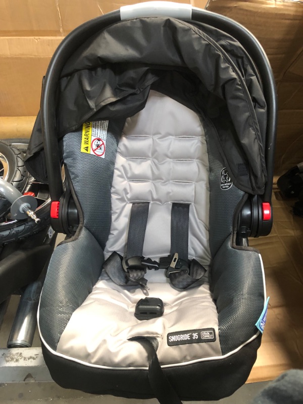 Photo 3 of Graco FastAction Fold Jogger Travel System Includes the FastAction Fold Jogging Stroller and SnugRide 35 Infant Car Seat