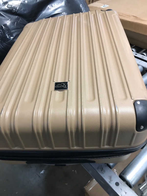 Photo 3 of **MISSING 2 ITEMS**- Travelers Club Midtown Hardside 4-Piece Luggage Travel Set, Tan
