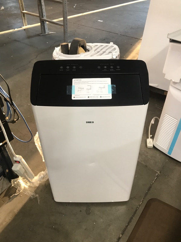 Photo 8 of TESTED BLOWS COLD AIR** MINOR DENT*
Dreo TwinCool 12000 BTU Smart Inverter Portable Air Conditioner with Dual Hose, 42dB Quiet,Powerful Cooling, Up to 450 Sq Ft, Remote Control, Dehumidify, 24H Timer, Window Mount Kit, White, DR-HAC001
