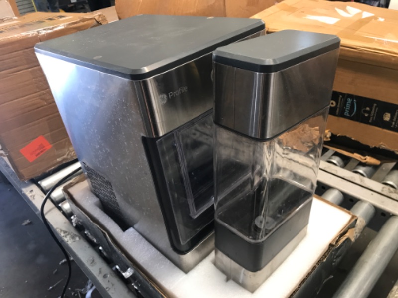 Photo 3 of TESTED POWERS ON**
GE Profile Opal | Countertop Nugget Ice Maker with Side Tank | Portable Ice Machine Makes up to 24 lbs. of Ice Per Day | Stainless Steel Finish
