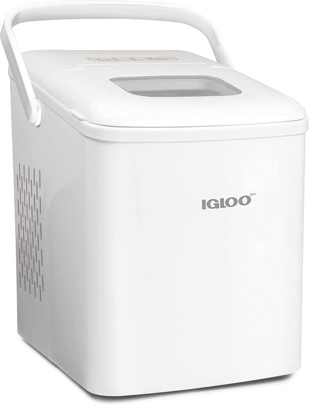 Photo 1 of TESTED POWER ON
Igloo 26 Lb Self Cleaning Ice Maker with Carrying Handle