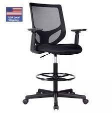 Photo 1 of Tall Office Chair for Standing Desk Drafting Mesh Table Chair with Adjustable Armrest and Foot Ring
