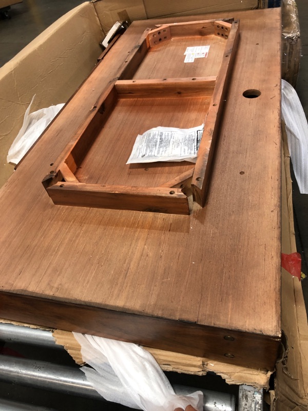 Photo 5 of Walnut Stain Denali Desk With 3 Drawers In Acasia Wood And Brass With Glass - Unique Furniture 45272632
