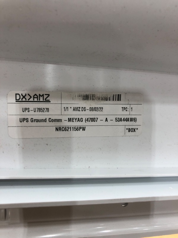 Photo 2 of 
Norcold NRC621156PW Plastic Refrigerator Access & Vent Door with Radius Corner; Polar White (836129)
