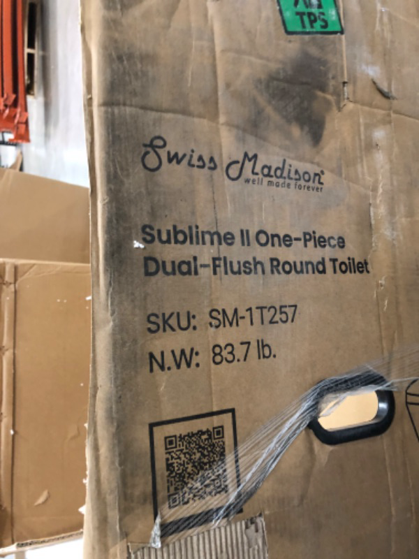 Photo 6 of Swiss Madison SM-1T257 Sublime II Compact 24" Length One Piece Toilet Dual Flush 0.8/1.28 GPF with Side Holes, Glossy White
