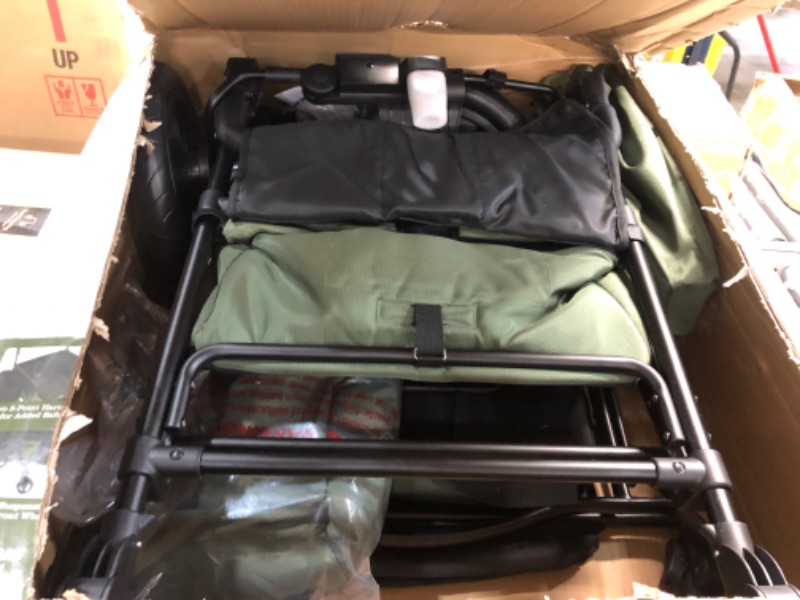 Photo 2 of ***PARTS ONLY*** Jeep Deluxe Wrangler Stroller Wagon by Delta Children - Includes Cooler Bag, Parent Organizer and Car Seat Adapter, Black/Green
