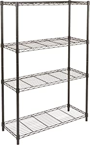 Photo 1 of  4-Shelf Adjustable, Heavy Duty Storage Shelving Unit (350 lbs loading capacity per shelf), Steel Organizer Wire Rack, Black