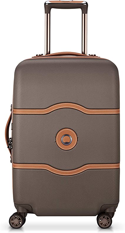 Photo 1 of DELSEY Paris Chatelet Air Hardside Luggage, Spinner Wheels, Chocolate Brown, Carry-on 21 Inch
