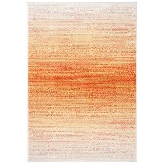 Photo 1 of ADR142P-10 10 X 14 Ft. Adirondack Power Loomed Rectangle Area Rug, Orange & Red
