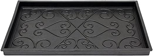 Photo 1 of Achla Designs Scrollwork Rubber Boot Tray, Small
